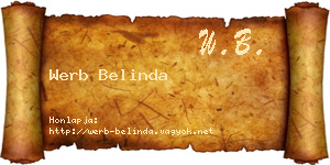 Werb Belinda névjegykártya
